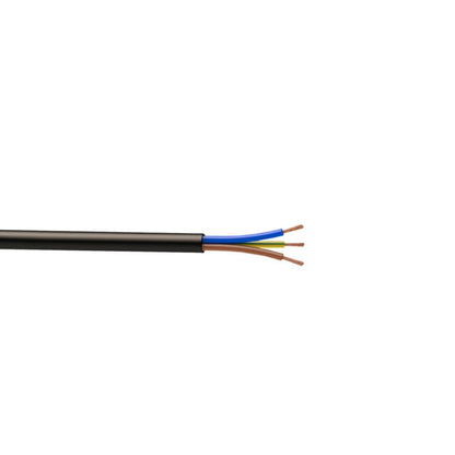 Strømkabel H05VVF 3 x 1,5 mm² 5 m sort