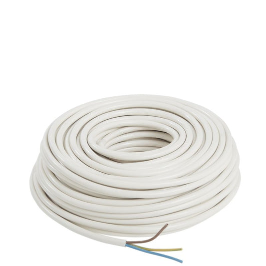 Strømkabel H05VVF 3 x 2,5 mm² 50 m hvid