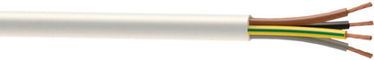 Strømkabel H05VVF 4 x 1 mm² i hvid