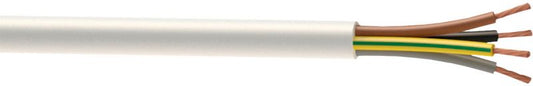 Strømkabel H05VVF 4 x 1 mm² i hvid
