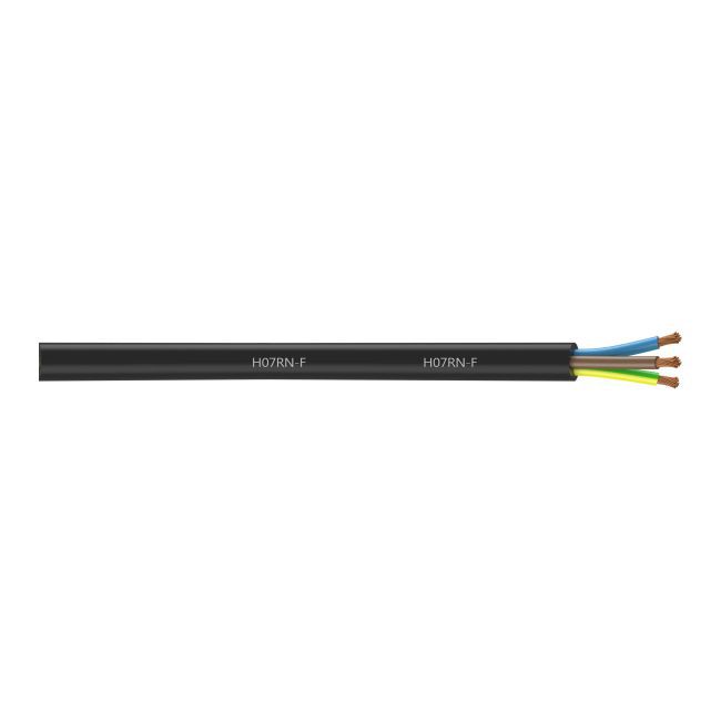 Strømforsyningskabel H07RNF 3 x 2,5 mm² sort