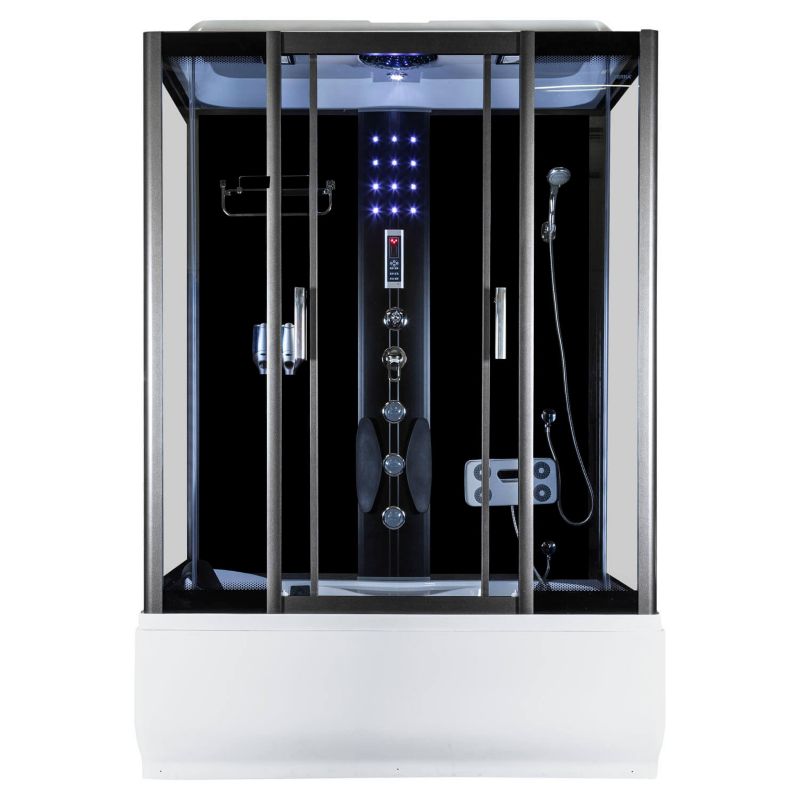Hydromassagekabine XL 150x86 cm med dybt brusekar
