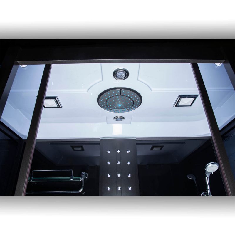 Hydromassagekabine XL 150x86 cm med dybt brusekar
