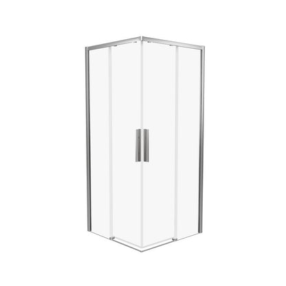 Firkantet Brusekabine Supreme Skydedøre 80x80 cm Krom Transparent