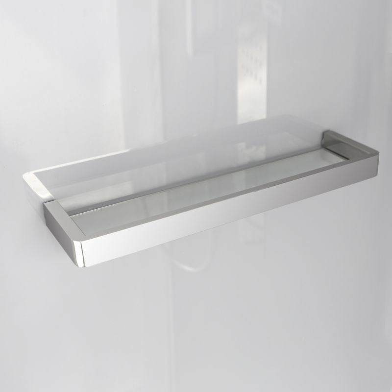 Asymmetrisk brusekabine GoodHome Beloya 80 x 120 cm krom med hydromassage