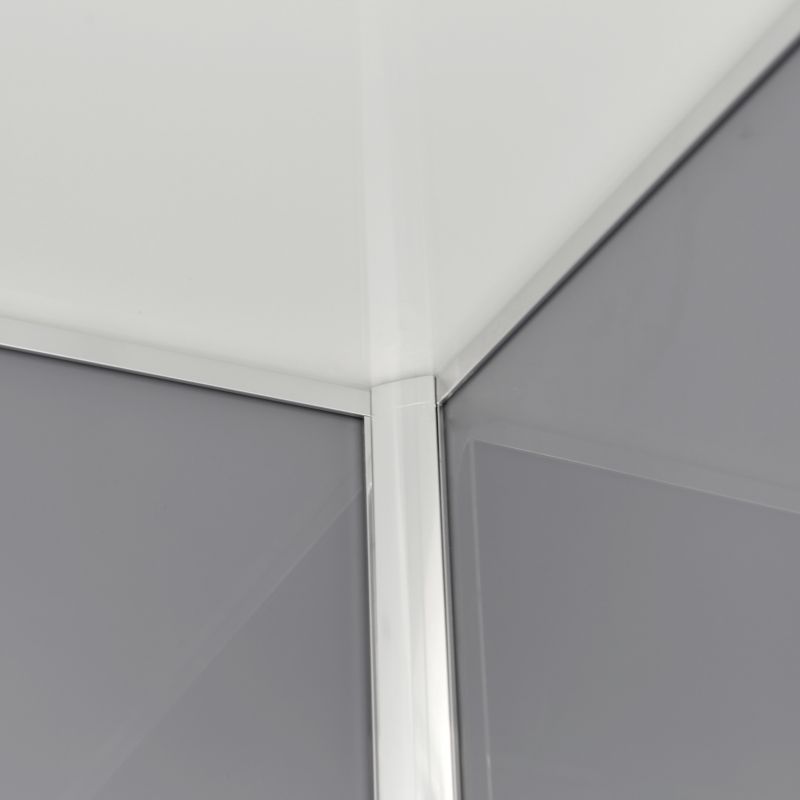 Asymmetrisk brusekabine GoodHome Beloya 80 x 120 cm krom med hydromassage