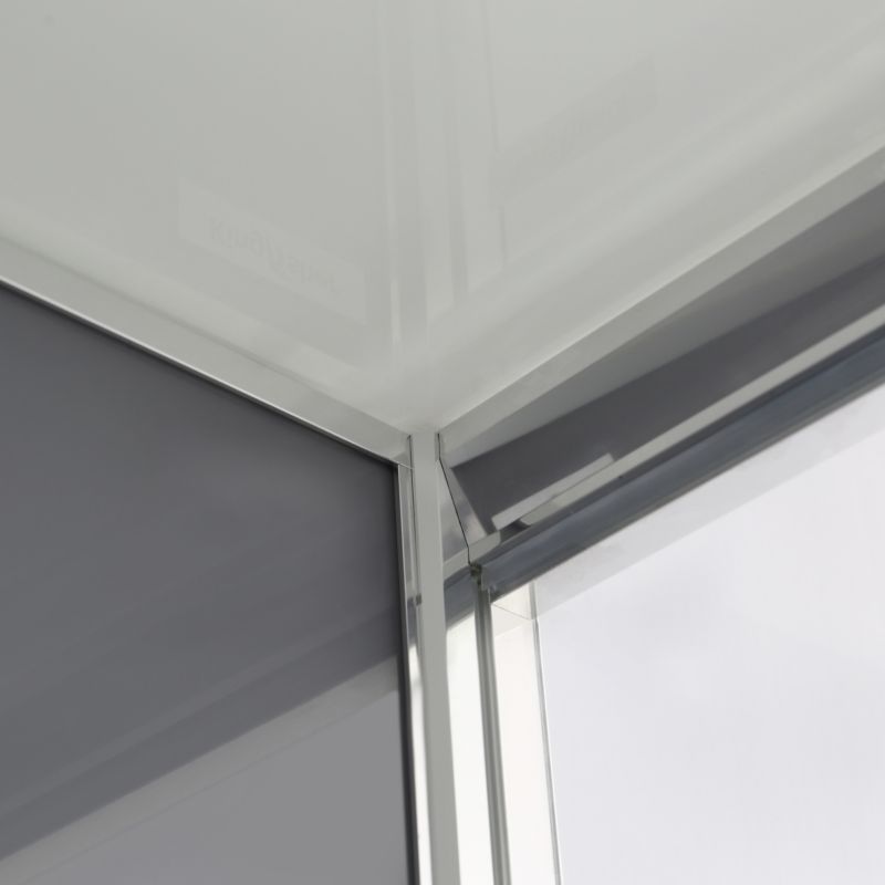 Asymmetrisk brusekabine GoodHome Beloya 80 x 120 cm krom med hydromassage