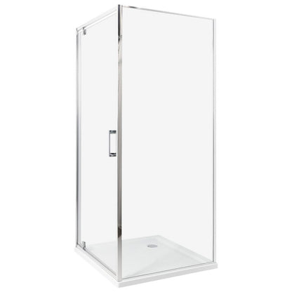 Kvadratisk brusekabine 80 x 80 x 185 cm Sølvfarvet Aluminium