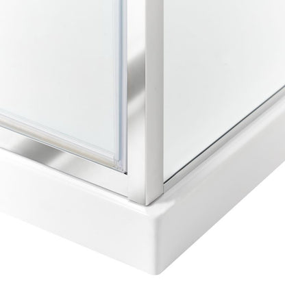 Kvadratisk brusekabine 80 x 80 x 185 cm Sølvfarvet Aluminium