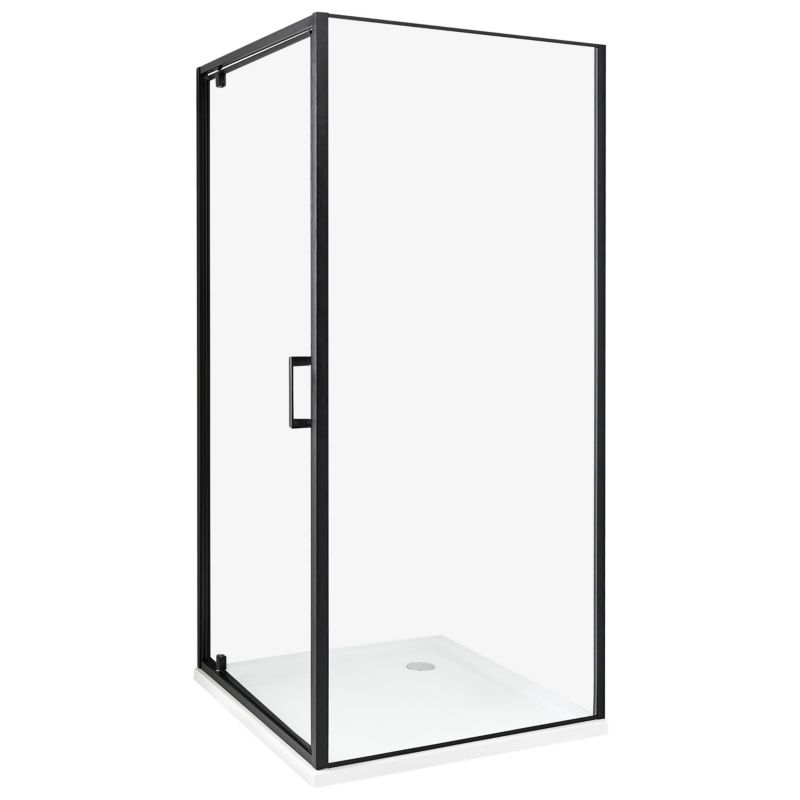 Kabina prysznicowa Darli 90x90x185 cm Sort Gennemsigtig