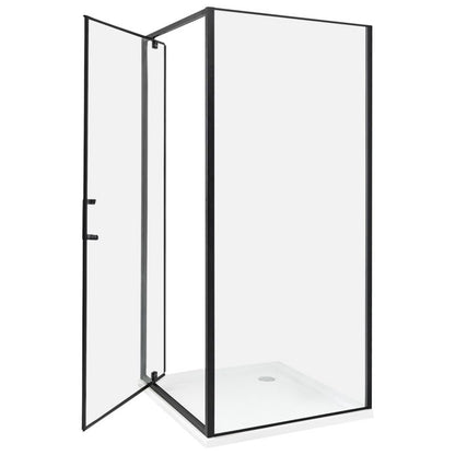 Kabina prysznicowa Darli 90x90x185 cm Sort Gennemsigtig