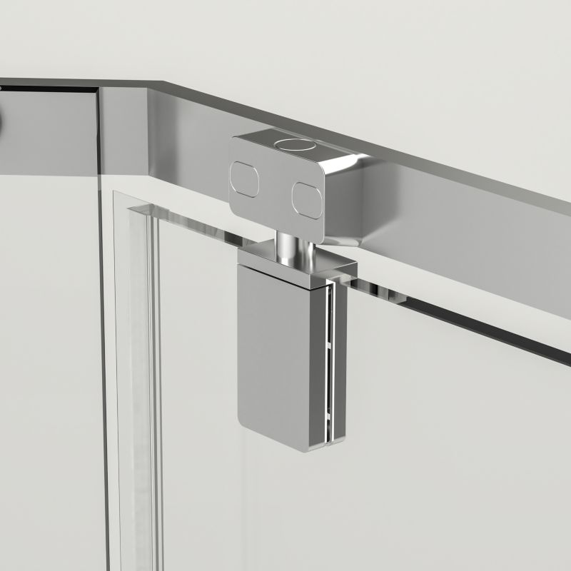 Hjørnebrusekabine 80x80 cm Blankt Glas med Nano-Belægning