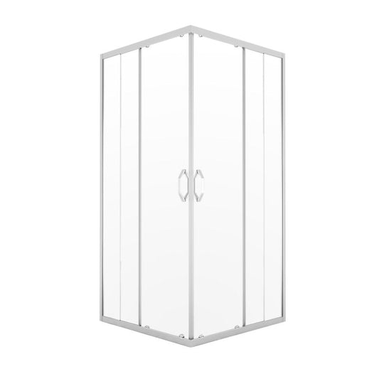 Durasan Flexi kvadratisk brusekabine med justerbar bredde 78-100 x 78-100 cm i krom