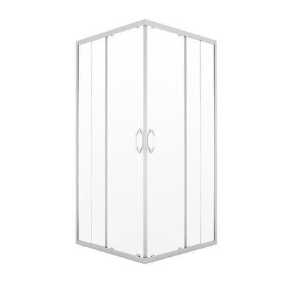 Firkantet Brusekabine Justerbar 78-100 x 78-100 cm Krom