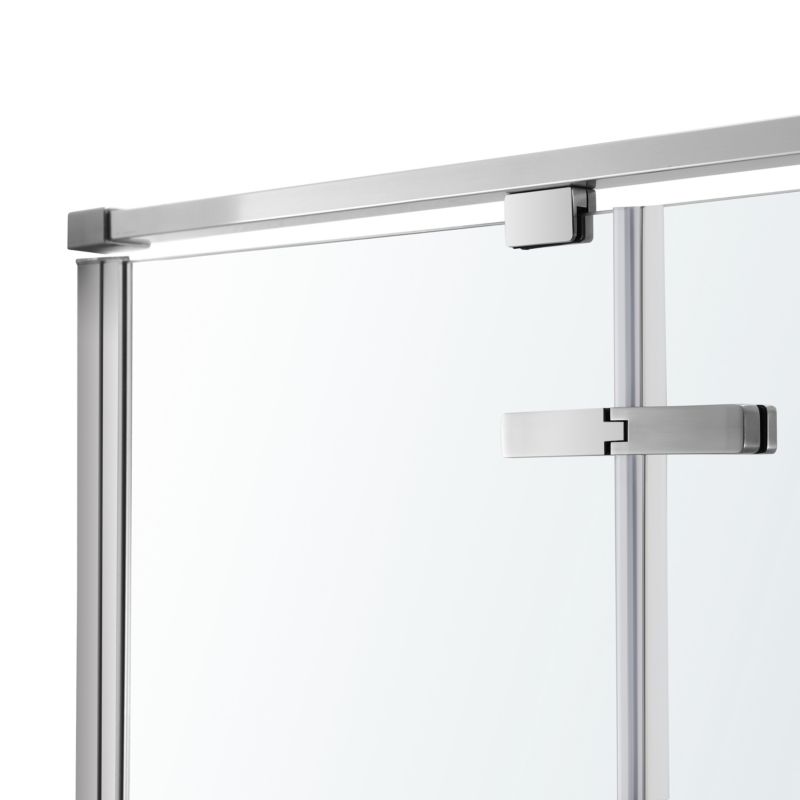 Firkantet Brusekabine 80x80 cm Krom Transparent Aluminium
