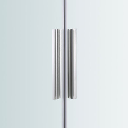 Firkantet Brusekabine 80x80 cm Krom Transparent Aluminium