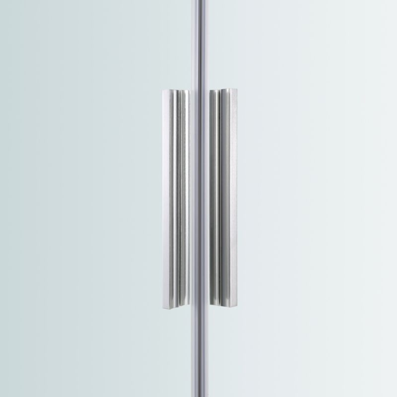 Firkantet Brusekabine 80x80 cm Krom Transparent Aluminium