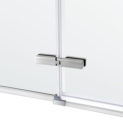 Firkantet Brusekabine 80x80 cm Krom Transparent Aluminium