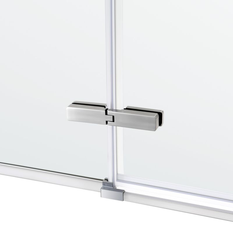 Firkantet Brusekabine 80x80 cm Krom Transparent Aluminium