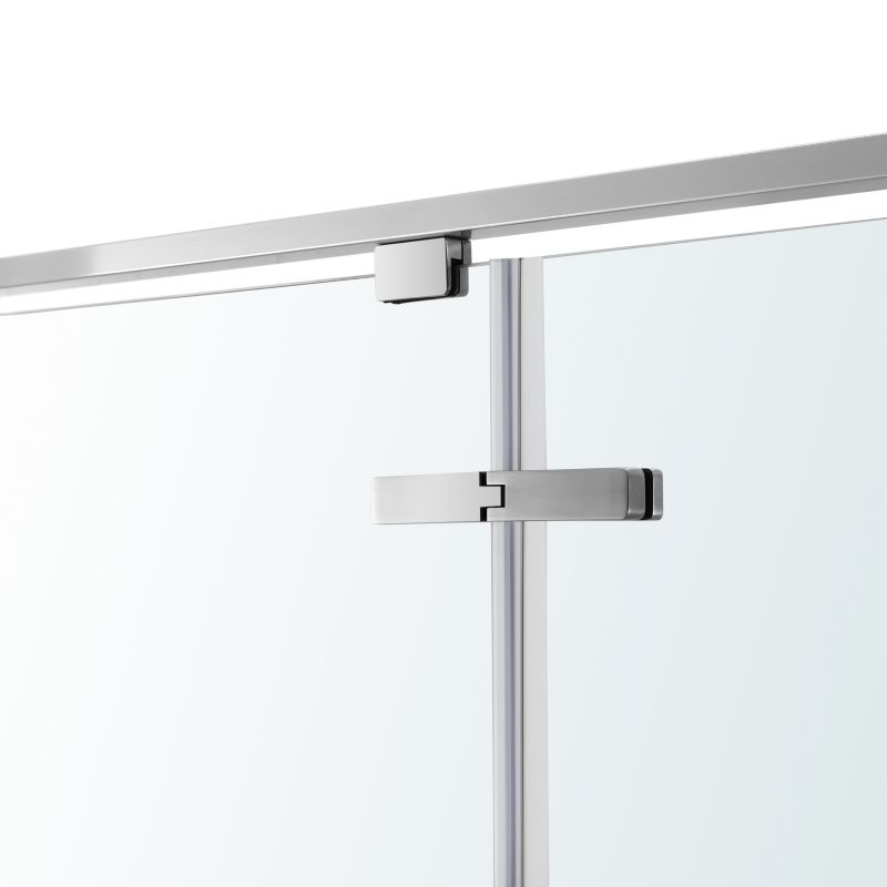 Firkantet Brusekabine 80x80 cm Krom Transparent Aluminium