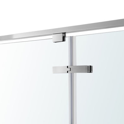 Firkantet Brusekabine 80x80 cm Krom Transparent Aluminium