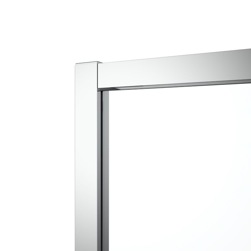Firkantet Brusekabine 80 cm Krom Spejlglas