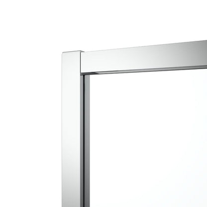 Firkantet Brusekabine 80 cm Krom Spejlglas