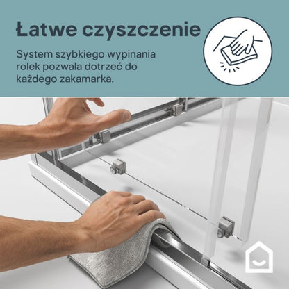 Kvadratisk Brusekabine Maza 70 cm Krom/Transparent