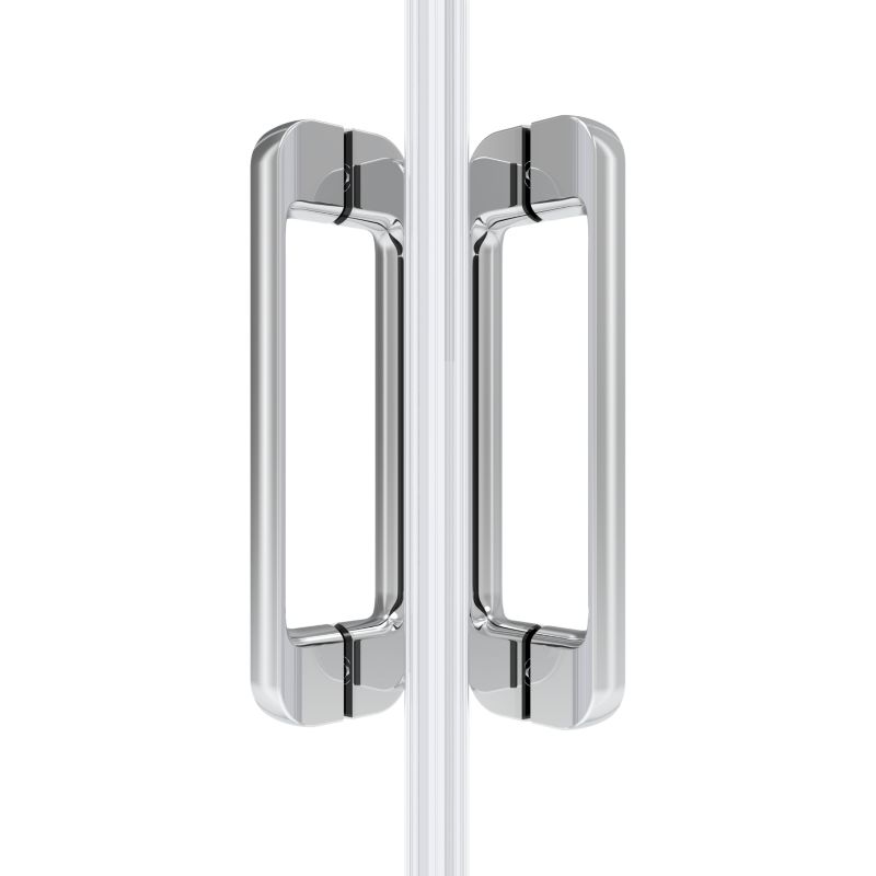 Firkantet Brusekabine 80x80 cm Krom Transparent Glas