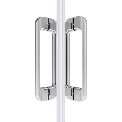 Firkantet Brusekabine 80x80 cm Krom Transparent Glas