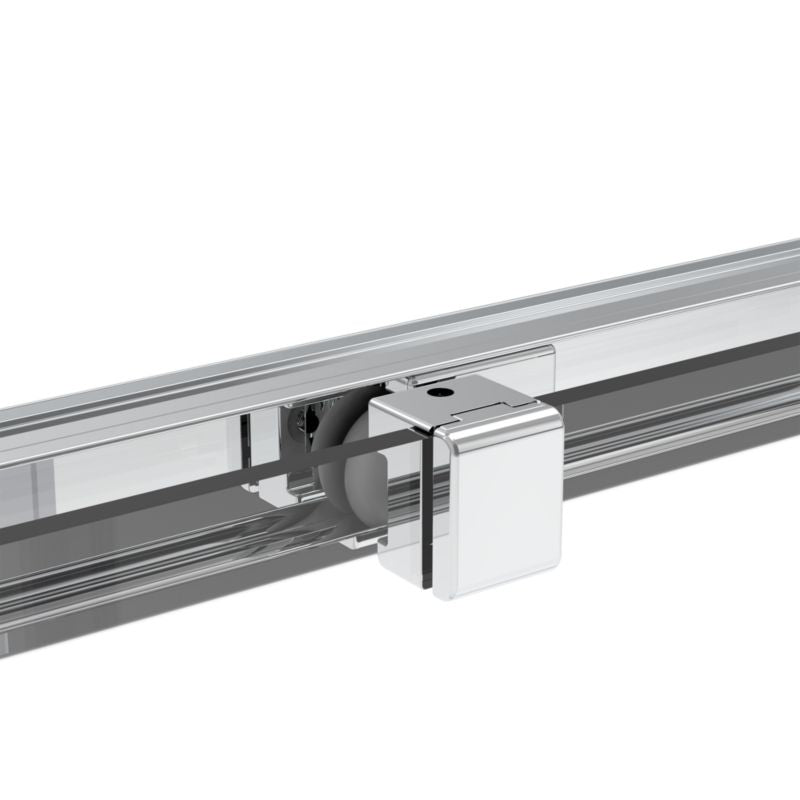 Firkantet Brusekabine Maza 90 cm Krom/Transparent