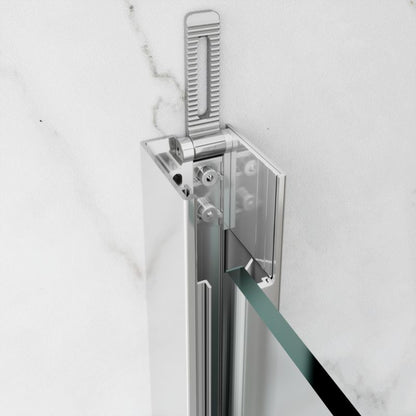 Kvadratisk Brusekabine 70 cm Krom Gennemsigtigt Glas