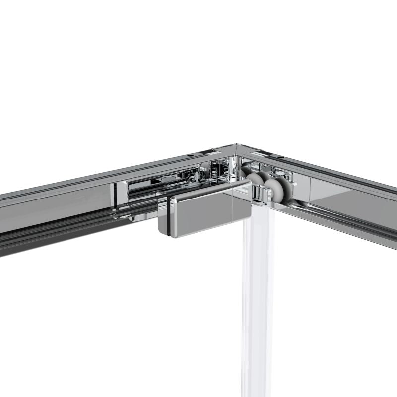 Kvadratisk Brusekabine 70 cm Krom Gennemsigtigt Glas