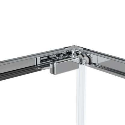 Kvadratisk Brusekabine 70 cm Krom Gennemsigtigt Glas