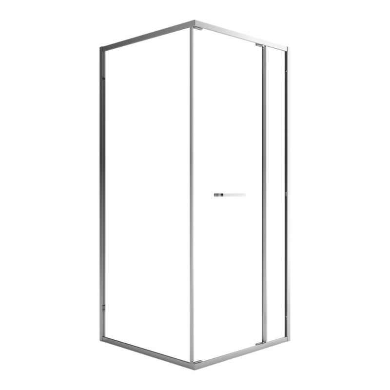 Firkantet Brusekabine 80 x 80 cm Chrom Hærdet Glas