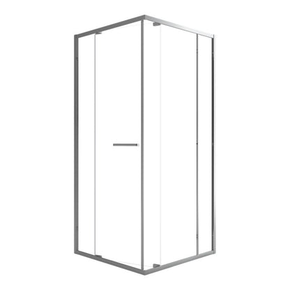 Firkantet Brusekabine 80 x 80 cm Chrom Hærdet Glas