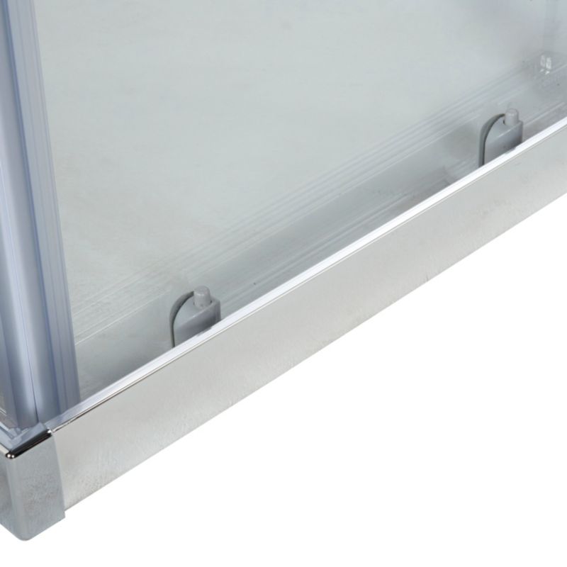 Kvadratisk brusekabine Onega 80 x 80 x 190 cm krom/transparent