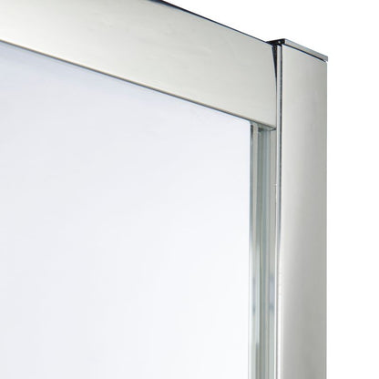 Kvadratisk brusekabine Onega 90 x 90 x 190 cm krom/gennemsigtig