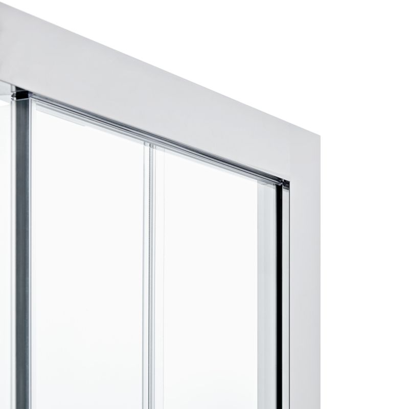 Firkantet Brusekabine 80x80x200 cm Transparent Glas og Rustfrit Stål