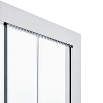 Firkantet Brusekabine 80x80x200 cm Transparent Glas og Rustfrit Stål