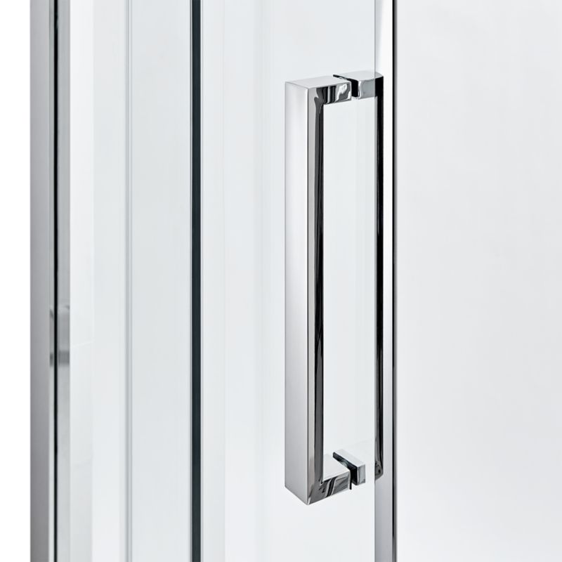 Firkantet Brusekabine 80x80x200 cm Transparent Glas og Rustfrit Stål