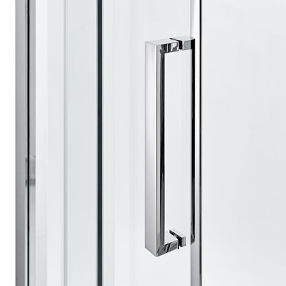 Firkantet Brusekabine 80x80x200 cm Transparent Glas og Rustfrit Stål