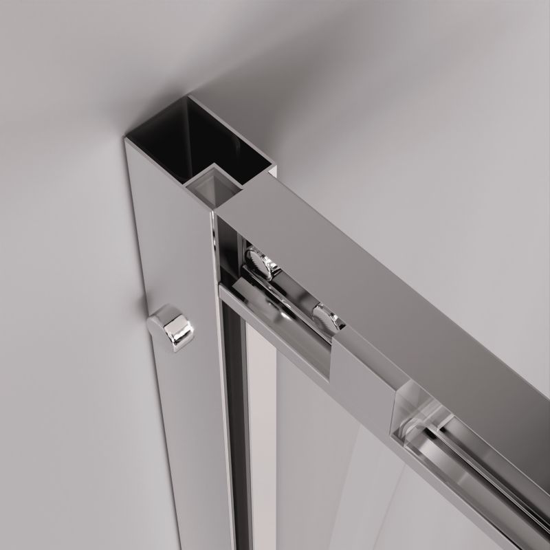Rektangulært Brusesæt 100x80 cm med Lav Bundkar og Skydedøre