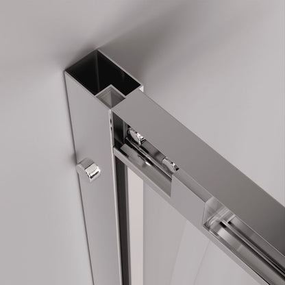Rektangulært Brusesæt 100x80 cm med Lav Bundkar og Skydedøre