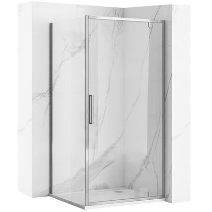 Hjørnebrusekabine 100x100x195 cm Klart Glas Krom