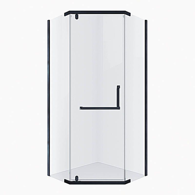 Femkantet Brusekabine 90 x 90 x 195 cm Sort