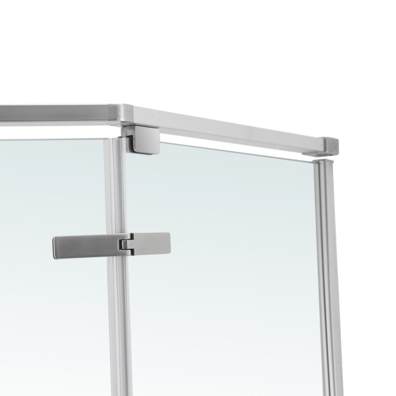 Femkantet Brusekabine 90x90 cm Krom/Transparent Aluminium