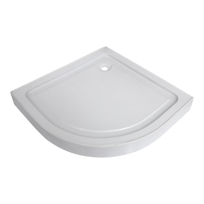 Halvrund brusekabine Arkell 80 x 80 cm med lav brusebund i mat‑sort
