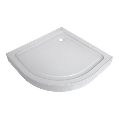 Halvrund brusekabine Arkell 80 x 80 cm med lav brusebund i mat‑sort