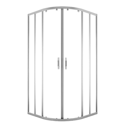 Halvrund Brusekabine Flexi Justerbar 78-100 x 78-100 cm Krom